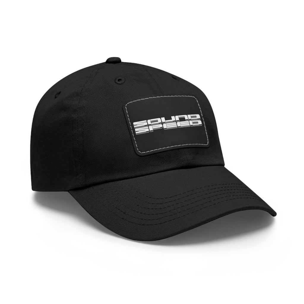 Vintage Racing Dad Hat — Leather Patch “Sound Speed” Baseball Cap