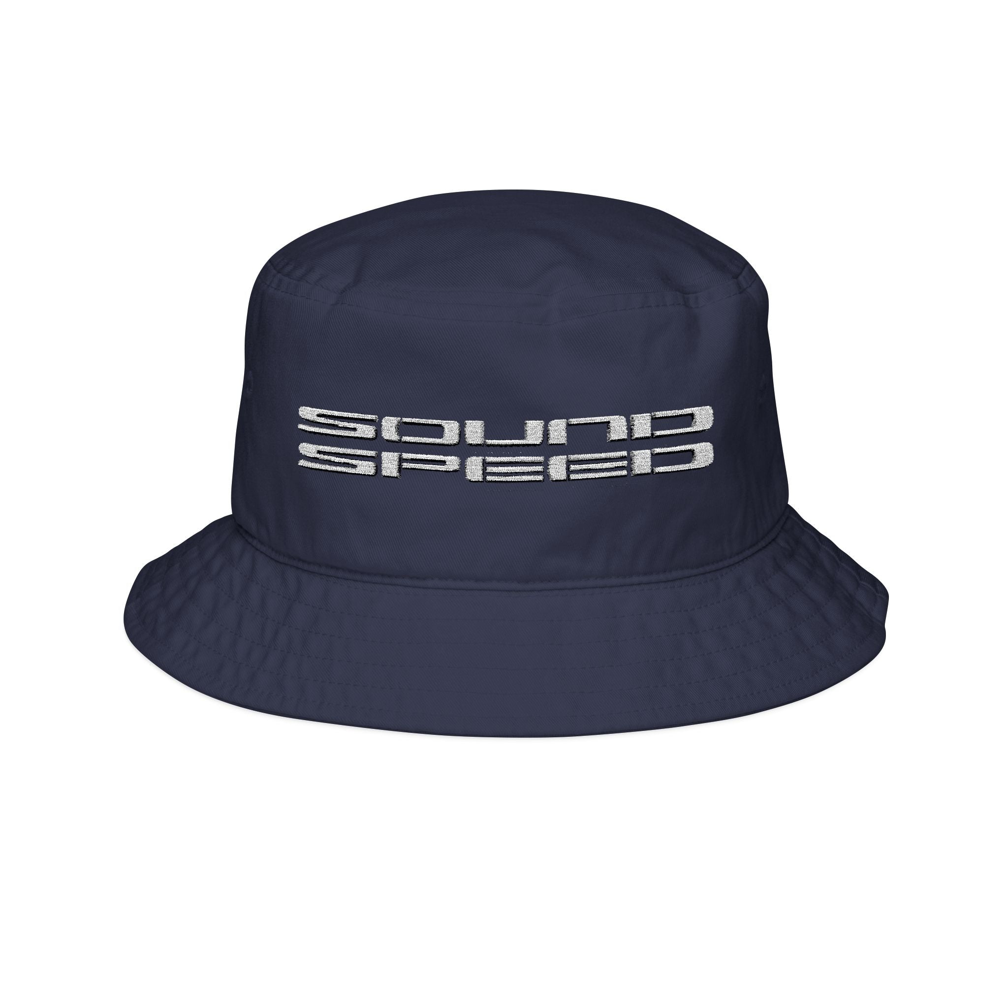 Sound Speed Embroidered Bucket Hat — Retro Distressed Logo