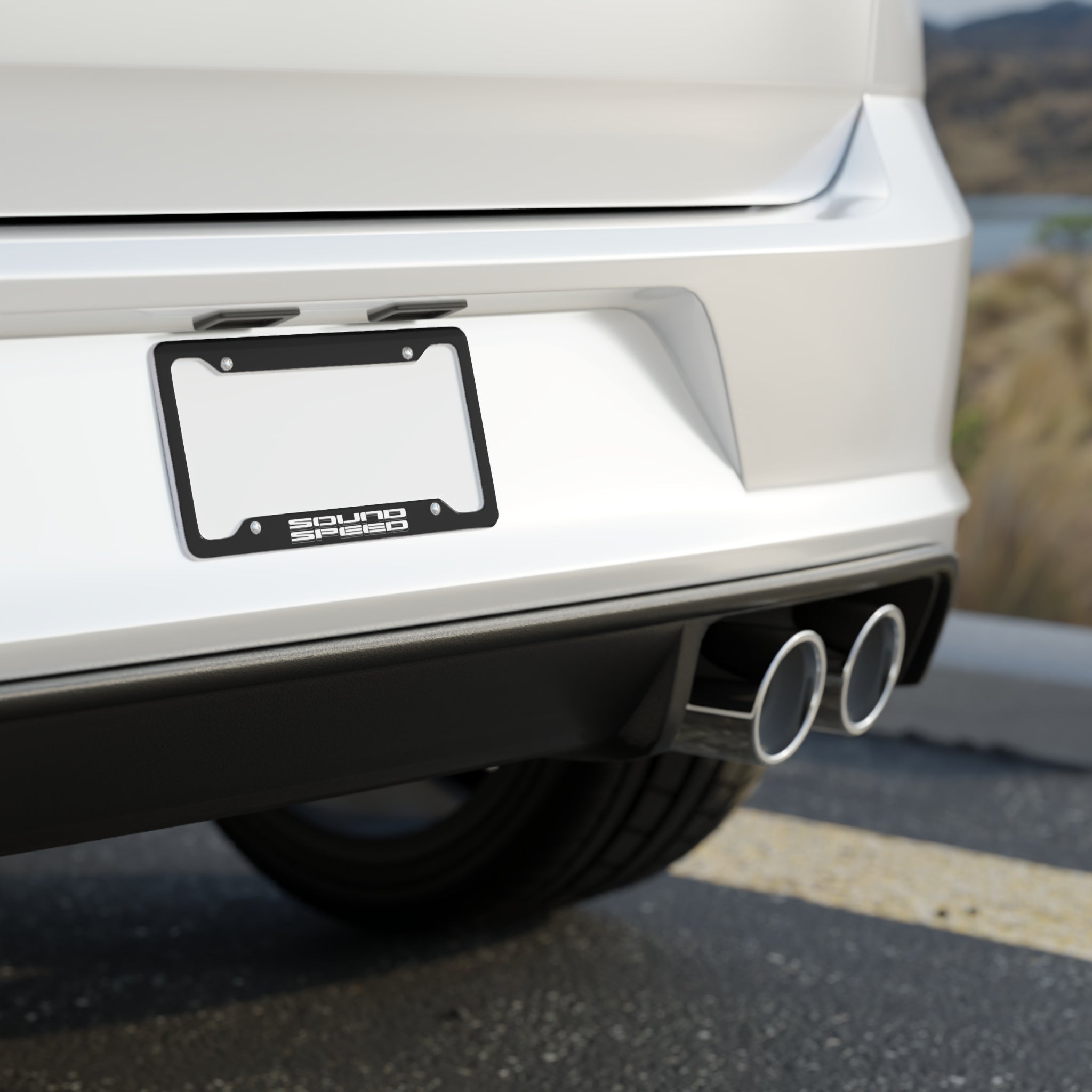 License Plate Frame — Minimal Stainless Steel Car Tag Frame