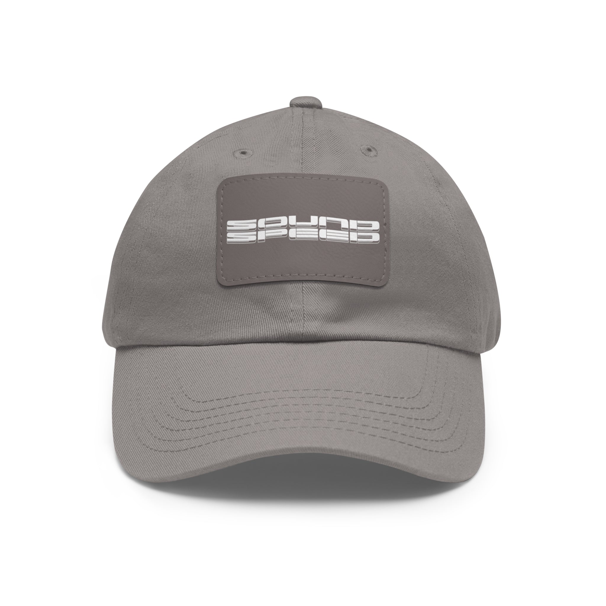Vintage Racing Dad Hat — Leather Patch “Sound Speed” Baseball Cap
