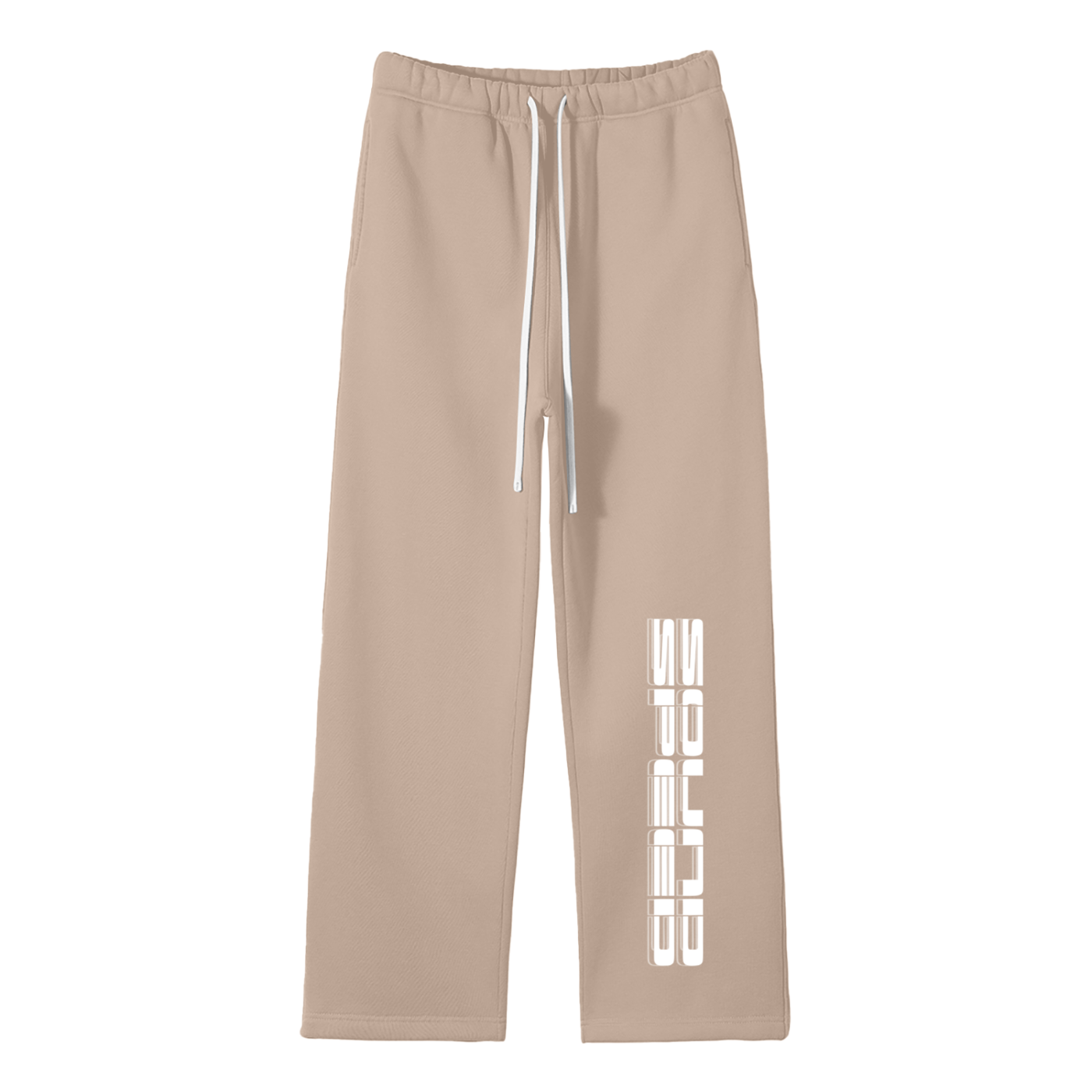 Unisex Solid Color Fleece Straight Leg Pants