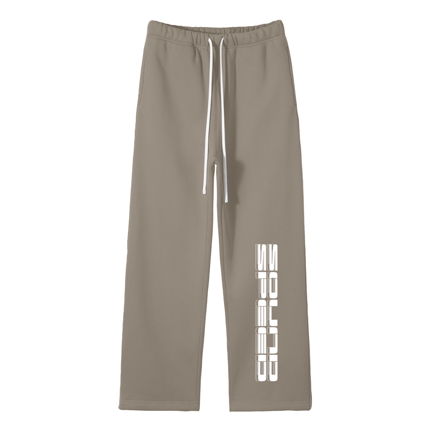 Unisex Solid Color Fleece Straight Leg Pants