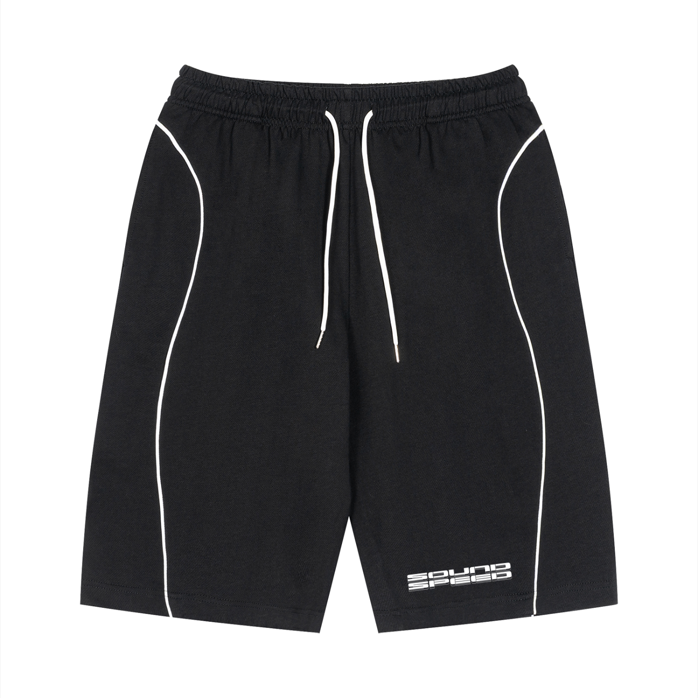 Unisex Piping Drawstring Shorts
