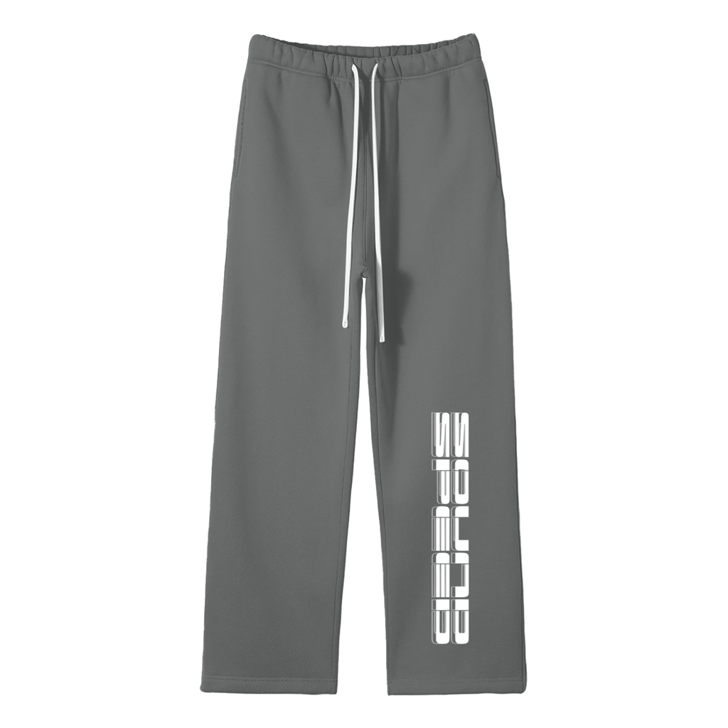 Unisex Solid Color Fleece Straight Leg Pants